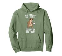 Not To Brag But I Totally Got Out Of Bed Today Coffee Sloths Pullover Hoodie, Adult Unisex, Sage Green, X-Large