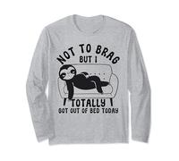 Not to Brag funny sloth sarcastic saying fun graphic joke Long Sleeve T-Shirt