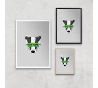 Not Today Badger Giclee Art Print - A2 - Wooden Frame