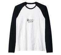 Not Today Cancer Awareness Empowering Message Raglan Baseball Tee, Men, Black/White, M