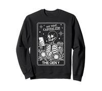 Not Today Capitalism Skeleton Funny Gen Y Anti Work Retro Sweatshirt