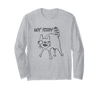 Not Today Crazy Cat Mood Long Sleeve T-Shirt