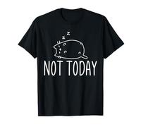 Not today Crazy Cat T-Shirts Graphic Cute Funny T-Shirt