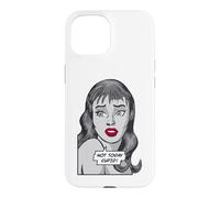 Not Today Cupid Anti Valentine's Day Vintage Pop Art Girl Case for iPhone 15