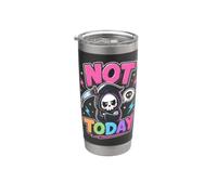Not Today Cute Sarcastic Grim Reaper Pastel Goth Stainless Steel Insulated Tumbler