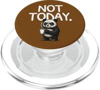 Not Today Funny Panda Coffee Sarcastic Morning Meme PopSockets PopGrip for MagSafe