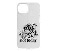 Not Today Funny Retro Monkey UFO Desert Vintage Humor Case for iPhone 15 Plus