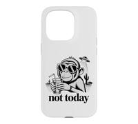 Not Today Funny Retro Monkey UFO Desert Vintage Humor Case for iPhone 15 Pro