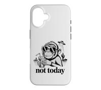 Not Today Funny Retro Monkey UFO Desert Vintage Humor Case for iPhone 16