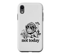 Not Today Funny Retro Monkey UFO Desert Vintage Humor Case for iPhone XR