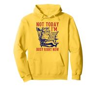 Not Today I'm Busy Right Now - Funny Cat Lover - Retro Style Pullover Hoodie