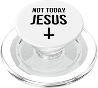 Not Today Jesus - Funny Upside Down Cross Satan PopSockets PopGrip for MagSafe