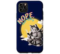 Not Today Samurai Cat Read Messages Japanese Funny Case for iPhone 11 Pro Max