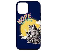 Not Today Samurai Cat Read Messages Japanese Funny Case for iPhone 12 mini