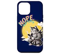 Not Today Samurai Cat Read Messages Japanese Funny Case for iPhone 12 Pro Max