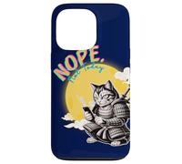 Not Today Samurai Cat Read Messages Japanese Funny Case for iPhone 13 Pro