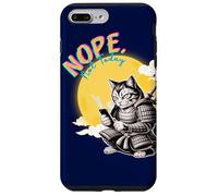 Not Today Samurai Cat Read Messages Japanese Funny Case for iPhone 7 Plus/8 Plus