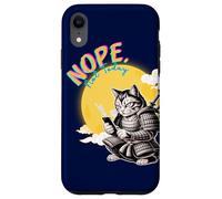 Not Today Samurai Cat Read Messages Japanese Funny Case for iPhone XR