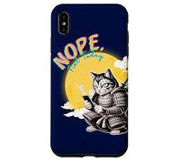 Not Today Samurai Cat Read Messages Japanese Funny Case for iPhone XS Max