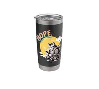 Not Today Samurai Cat Read Messages Japanese Funny Stainless Steel Insulated Tumbler