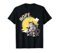 Not Today Samurai Cat Read Messages Japanese Funny T-Shirt