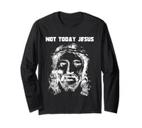 Not Today Sarcastic Retro Minimalist Vibes Crew Long Sleeve T-Shirt