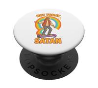 Not Today Satan Jesus Riding Hoverboard Funny Sarcastic PopSockets Adhesive PopGrip