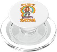 Not Today Satan Jesus Riding Hoverboard Funny Sarcastic PopSockets PopGrip for MagSafe