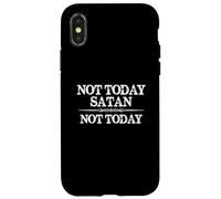 Not Today Satan Not Today Cute Inspirational Christian Quote Case for iPhone X/XS