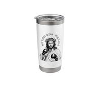 Not Today Satan - Psalm 144.1 Boxing Jesus Christ Stainless Steel Insulated Tumbler