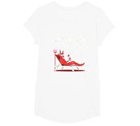 Not Today Satan: Vacationing Devil Sips Cocktail T-Shirt, Girls, White, Small