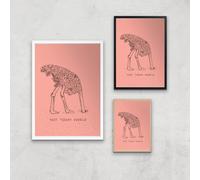 Not Today World Giclee Art Print - A2 - Wooden Frame