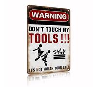 Not Touch My Tools Metal Signs Vintage Style Tool Warning Sign Inch (2439) Retro Metal Sign Tin Sign 8X12 Inches