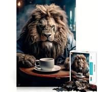 Not Without My Coffee Jigsaw Puzzles 1000 Piece for Teenagers Cognitive Toy Calm Pastime Premium Edge Santa Wish List (38x52cm)