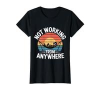 Not Working from Anywhere Travel Burnout Traveler |- Value Graphic T-Shirt, Women, Black, S