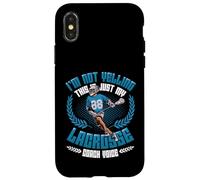 Not Yelling This Is My Lacrosse Coach Voice Lacrosse Coach Case for iPhone X/XS