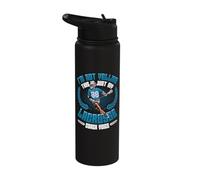 Not Yelling This is My Lacrosse Coach Voice Lacrosse Coach Stainless Steel Insulated Water Bottle