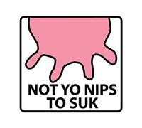 Not Yo Nips Funny Cow Udder Vegan Car Sticker Decal Funny Animal Love Dairy
