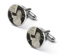 Not Your Bitch Round Cufflinks for Men Classic Cuff Links Jewellery for Wedding Business Party