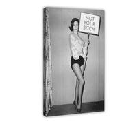 Not Your Bitch Womens Rights Feminist Funny Black And White Wall Poster Vintage Woman Posters Bad Batch Female Empowerment Feminism Matricentric Empowering Cool Wall Art Print Poster Canvas 12x18inch