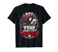 Not Your Fairy Tale Princess Gothic Wolf Skull T-Shirt