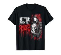 Not Your Fairy Tale Princess Gothic Wolf Skull T-Shirt