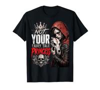 Not Your Fairy Tale Princess Gothic Wolf Skull T-Shirt