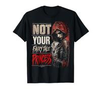 Not Your Fairy Tale Princess Gothic Wolf Skull T-Shirt