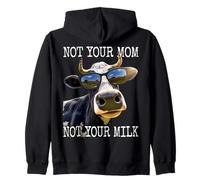 Not Your Mom Not Your Milk Veggie Veganism Mother Cow Vegan Zip Hoodie