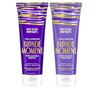 Not Your Mother's Blonde Moment Shampoo and Conditioner (2-Pack) - 8 fl oz - Purple Shampoo and Conditioner for Blondes - Reduces Brass, Enhances Hair Shine, Moisturizes Hair