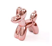 Notakia Cute Ceramics Balloon Dog Statue Crafts Living Room Desktop Decorations,Handmade Modern Small Ceramic Animal Statue Ornament Home Decor Accents