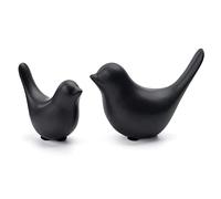 Notakia Small Animal Statues Home Decor Modern Style Birds Decorative Ornaments for Living Room, Bedroom, Office Desktop, Cabinets (Black 2Pcs)