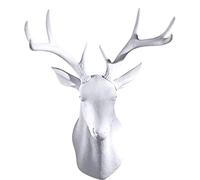 Notakia taxidermy faux deer head wall decor handmade rustic wall decor large white deer antlers
