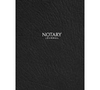 Notary Journal: Public Record Book for Men Women, Logbook for Notarial Acts, 390 Entries, A4, Black Cover